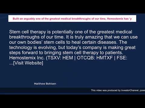 Built on arguably one of the greatest medical breakthroughs of our time, Hemostemix has ‘y
