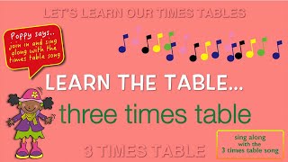 Kidzone - Learn The Table - Three Times Table