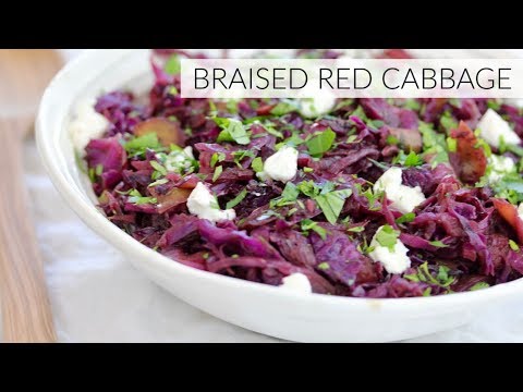 BRAISED RED CABBAGE | easy healthy side dish