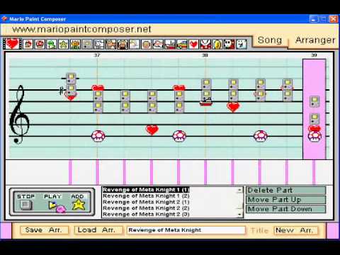 Mario Paint: Revenge of Meta Knight - Kirby Super Star