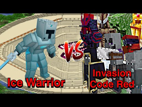 Ultimate Minecraft Mob Battle: Ice Warrior vs Invasion Code Red