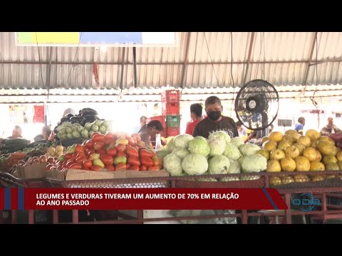 Legumes e verduras tiveram um aumento de 70% em relação ao ano passado 14 03 2022