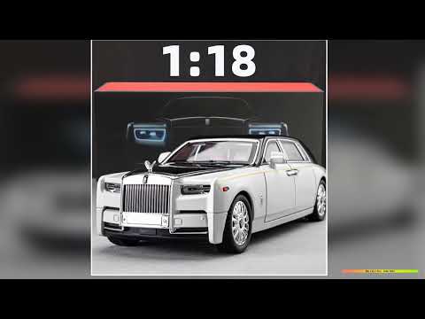 118 RollsRoyce Phantom Model Car Zinc Alloy Pull Back Toy Diecast Car with Sound and Light