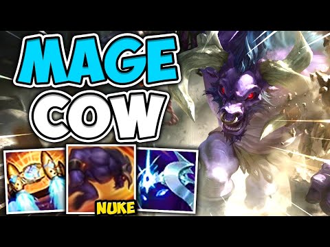 ONE ALISTAR HEADBUTT WILL NUKE YOUR HP IN ONE COMBO! (MAGE COW MID) - League of Legends