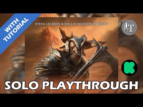Tutorial & Solo Playthrough PREVIEW of Fighting Fantasy Adventures - Solo Board Game