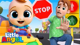 Green Light Go! Red Light Stop! | Little Angel Kids Songs &amp; Nursery Rhymes
