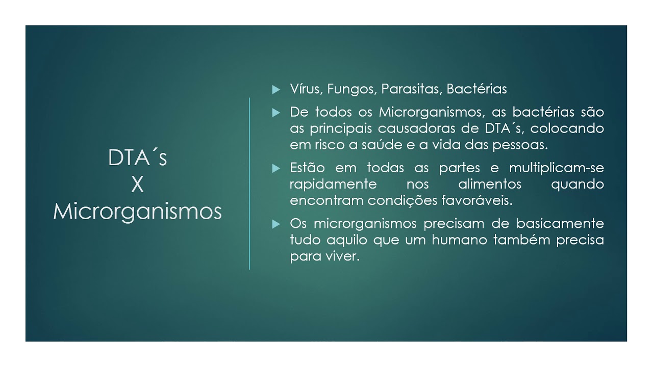 Doenças Transmitidas por Alimentos (DTA's).