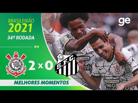 Gols e lances de Corinthians x Santos