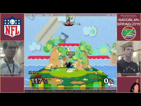 GL2019 SSBM Singles - 4/6 - Sodabro (Falco) Vs. nope (Fox) - T16 - LR1