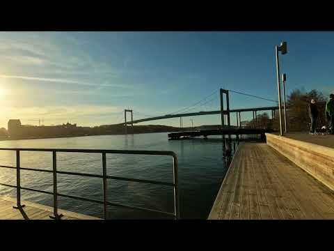 Gothenburg Eriksberg walk on the quay