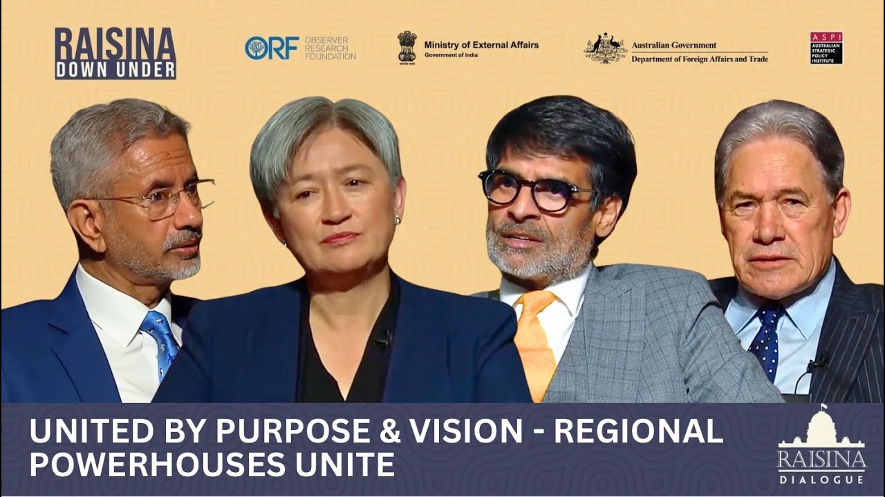 Foreign Ministerial Conversation with Penny Wong, Winston Peters & S. Jaishankar #RaisinaDownUnder