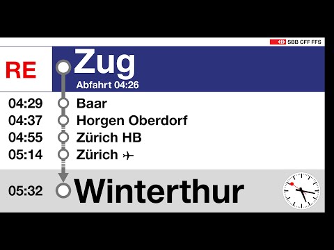 SBB/ZVV Ansagen, RE/S (Zug-Winterthur) Speziell | DTZ | Isabelle/ZVV Stimme