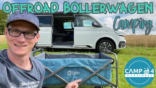 Camping Equipment: Faltbarer Bollerwagen mit Offroad-Rädern von Sekey (Strandwagen) im Test