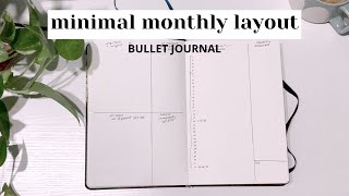Minimal Bullet Journal Month Layout = birdseye view = productivity | Vlogmas Ep. 2