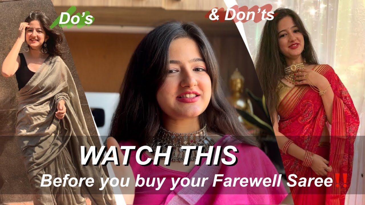 How to pick the RIGHT SAREE for your FAREWELL? | Style Tips & Farewell Saree Ideas | Jhanvi Bhatia