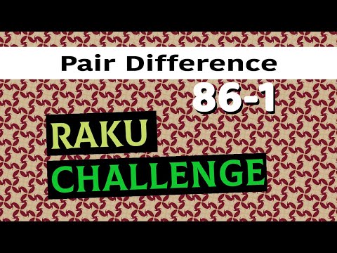 Pair Difference — The Raku Weekly Challenge Week 86, Task 1
