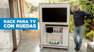 Cómo hacer un rack para TV con ruedas