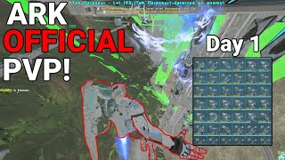 DEFENDING Our OP Duo Base My First Day On Official! | Ark Official PvP