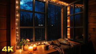 Open Window Thunderstorm - Relaxing Rain & Thunderstorm Sounds in a Cozy Cabin 🌧️⚡