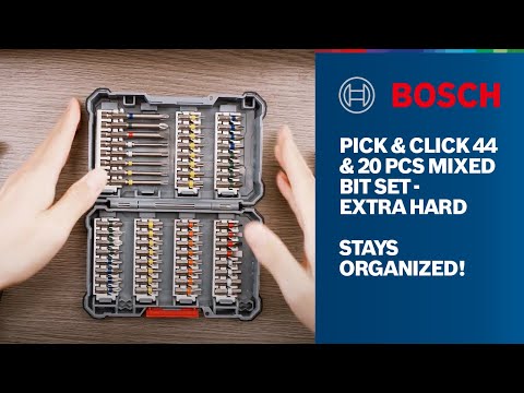 Bosch Pick & Click 44 pc & 20 pc Hex Shank Drill and Screwdriver Bit set – Extra Hard