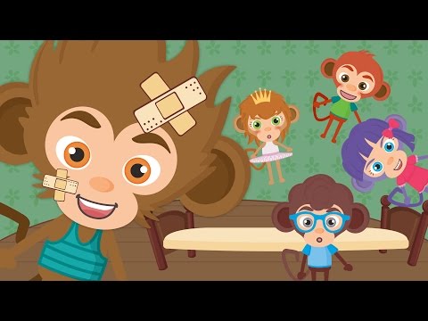 CINCO MONITOS ♫ Canciones Infantiles (Leoncito Alado)