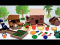 DIY How To Make Clay House Cow Shed Bullock Cart Kitchen Set Satisfying Clay Village Making