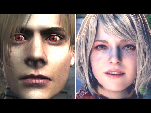 Resident Evil 4 Remake - Infected Leon VS Ashly (Full Parasite Transformation Purge)