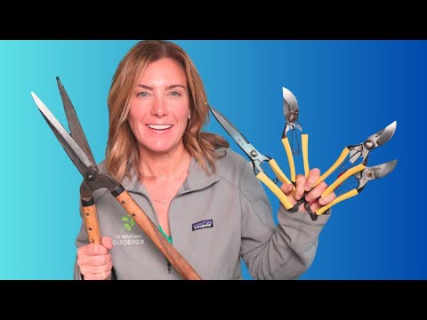 Part of a video titled Garden tool care || Clean and sharpen those blades! - YouTube