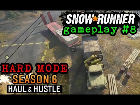 Snowrunner MISSING MACHINERY part 1 MOUNTAIN BRIDGE gameplay #8 HARD MODE