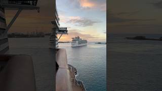 Liberty of the Seas maneuvering out of Nassau! #royalcaribbean #libertyoftheseas #cruise #cruiseship