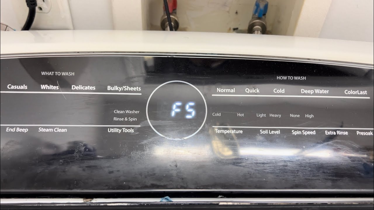Whirlpool washer error code f5 e3 temporary fix