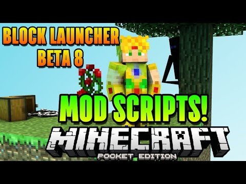 MOD SCRIPTS YA COMPATIBLES! - Block Launcher Beta 8 - Minecraft PE 0.11.0 Video