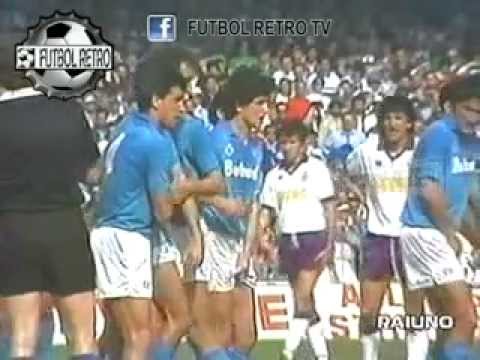 Napoli 1 vs Fiorentina 1 Serie A 1986/87 Maradona vs Ramon Diaz NAPOLI Campeon Scudetto 86/87