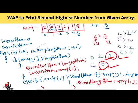 Second Highest Number In Array Java Write A Java Program To Print Second Highest Number In Array