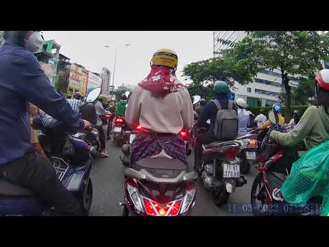 Ho Chi Minh (Saigon) 03.11.2022 / crazy traffic / scooter ride / rush hour