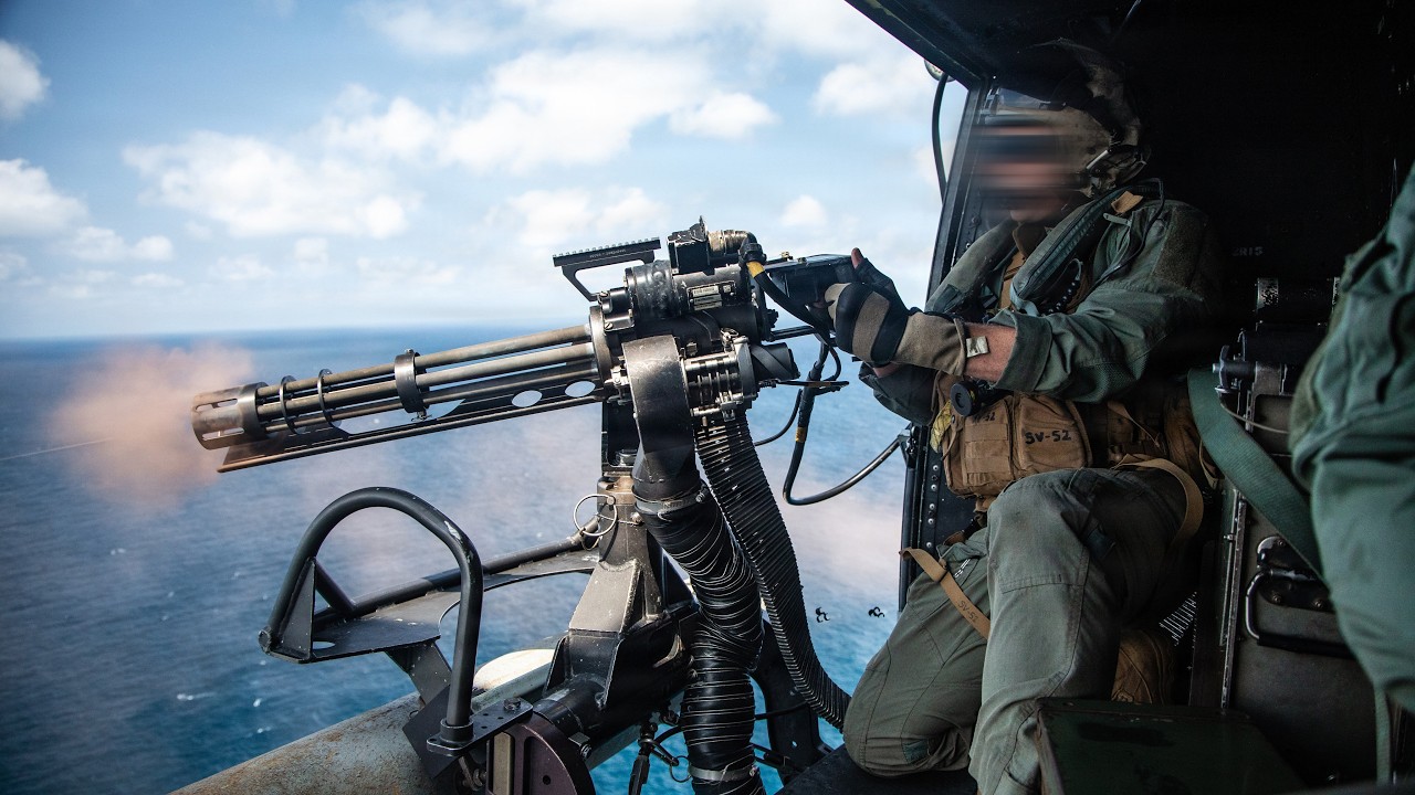 Military Helicopter Door Gunners in Action & Interview with a Vietnam Veteran Crew Chief Door Gunner