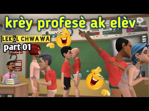 komik kreyòl lekòl kraze profesè ak elèv kap fè krèy part 01@skwakreyol