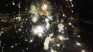Fireworks filmed with a drone