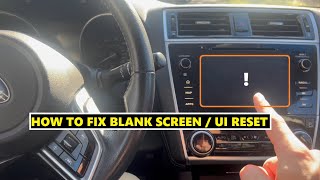 Fix Subaru Infotainment Blank Screen and CarPlay Connecting Issues - Reset Procedure