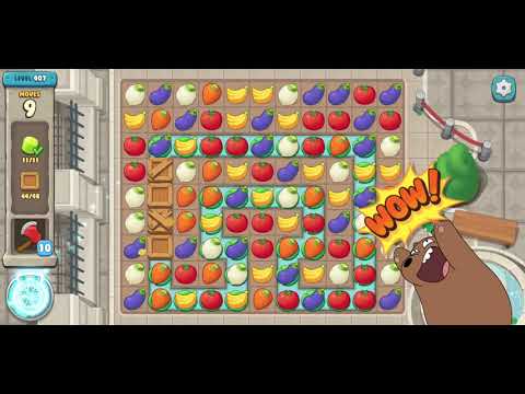 We Bare Bears Match3 Repairs Level 407 - No Boosters