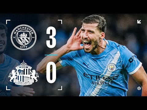 HIGHLIGHTS! Dias strike kickstarts comprehensive victory over Sunderland | Man City 3-0 Sunderland
