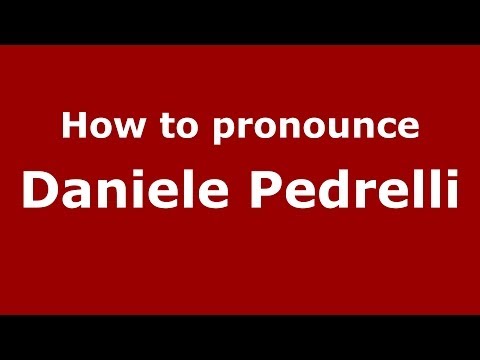 How to pronounce Daniele Pedrelli (Italian/Italy)  - PronounceNames.com