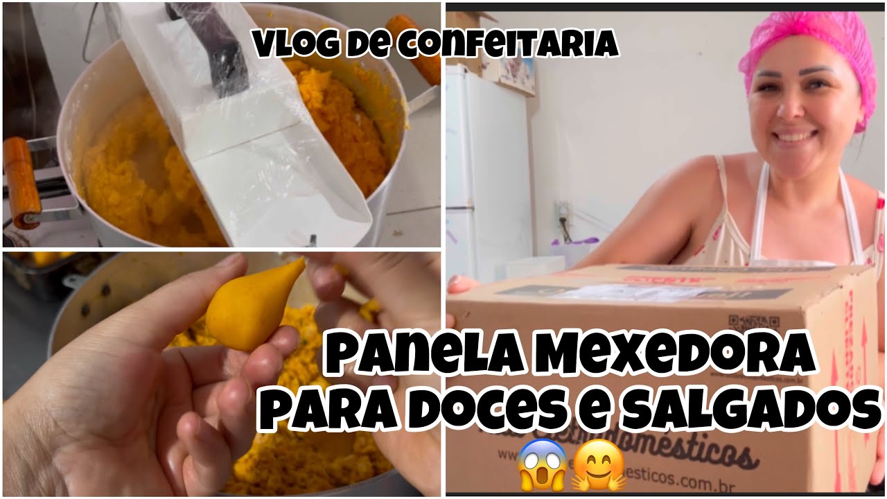PANELA MEXEDORA DE DOCES E SALGADOS / vlog de confeitaria 🥰 delivery em casa 🏠 #confeitaria #vlog