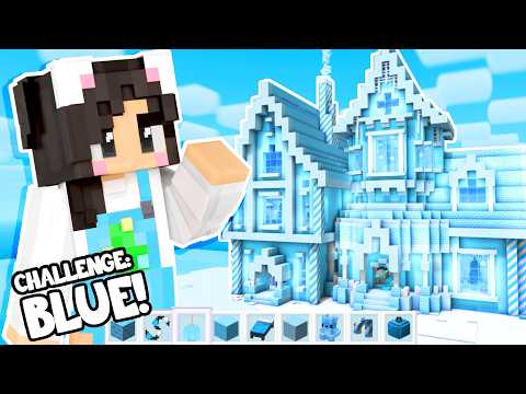 💙I Built A Blue ICE CREAM SHOP In Minecraft!