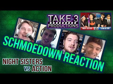 Take 3 Schmoedown Reaction - Night Sisters vs Team Action