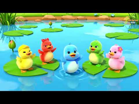 Polish | Pięć Małych Kaczuszek | Five Little Ducks | kids song