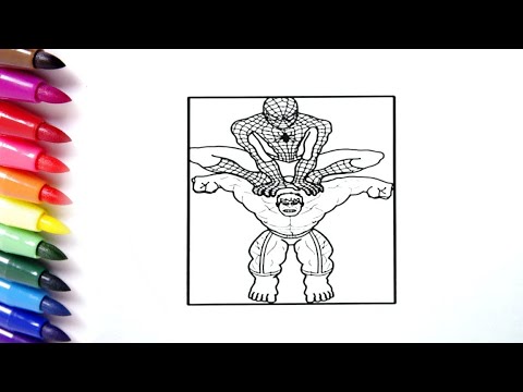 Spiderman on the Top of Hulk Coloring Pages/ Rifky Arifiandi