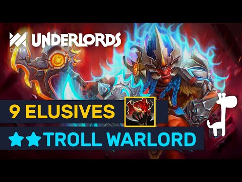 9 ELUSIVE TROLL WARLORD! 8 Player All Elusive Challenge! | Dota Underlords