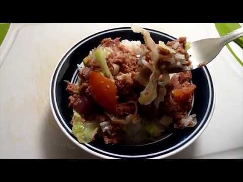 Canned Corned Beef Stew Over Rice