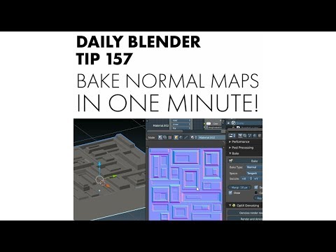Daily Blender Tip 157 - Easily bake normal maps in just one minute!